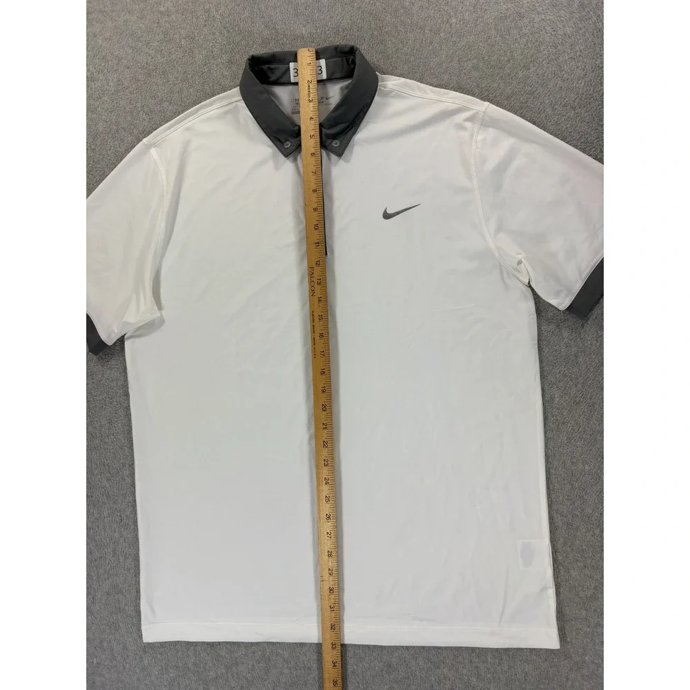 Nike TOUR Performance Short Sleeve Golf Polo Shirt (Men's Large) White